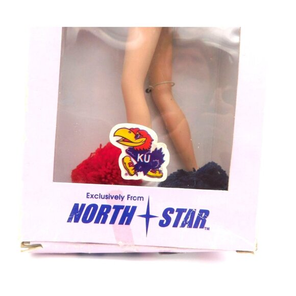 North Star Collegiate Cheerleading Doll Kansas University KU Jayhawks in Box - Picture 4 of 7